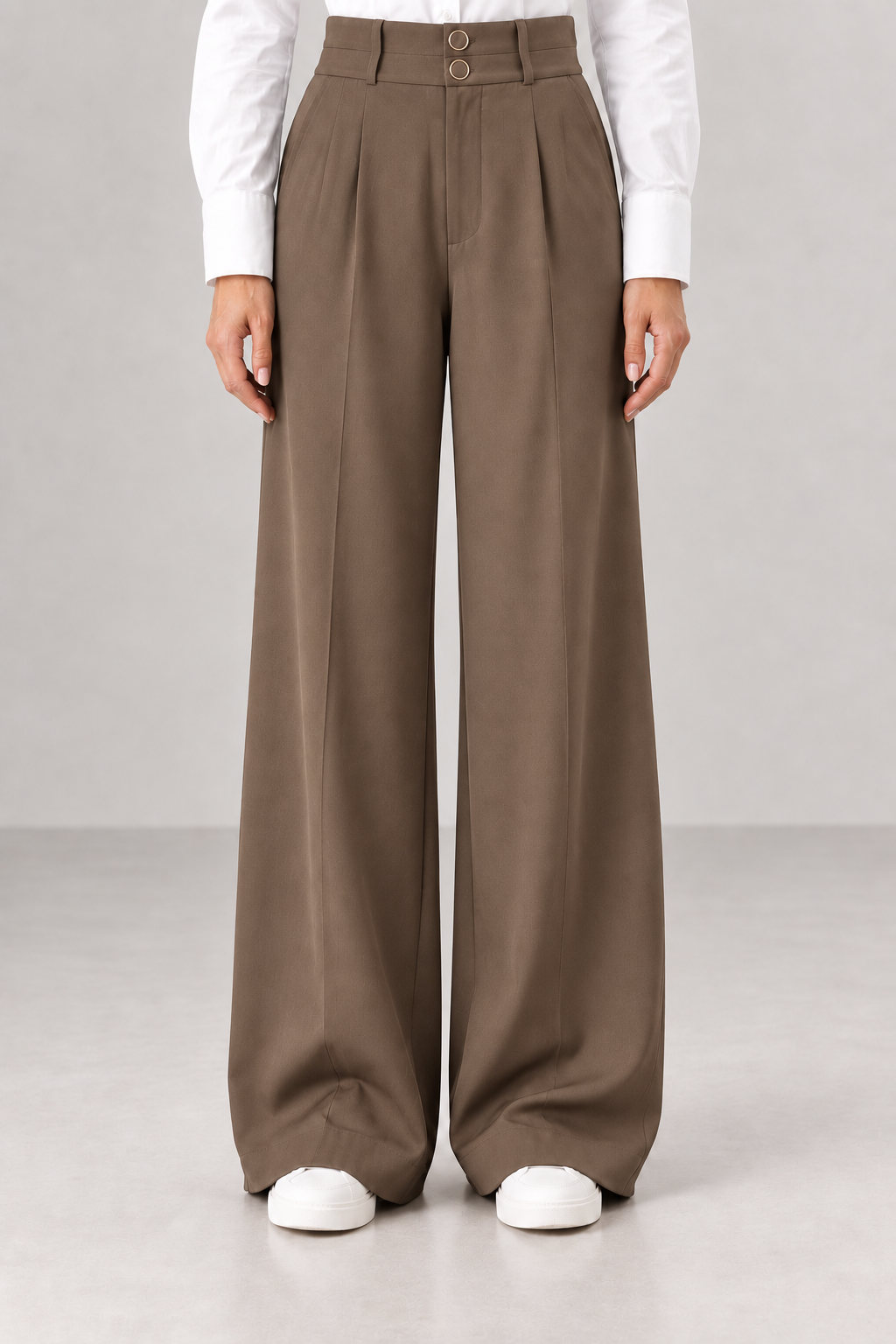 Pantalone doppio bustino |Colore:Marrone