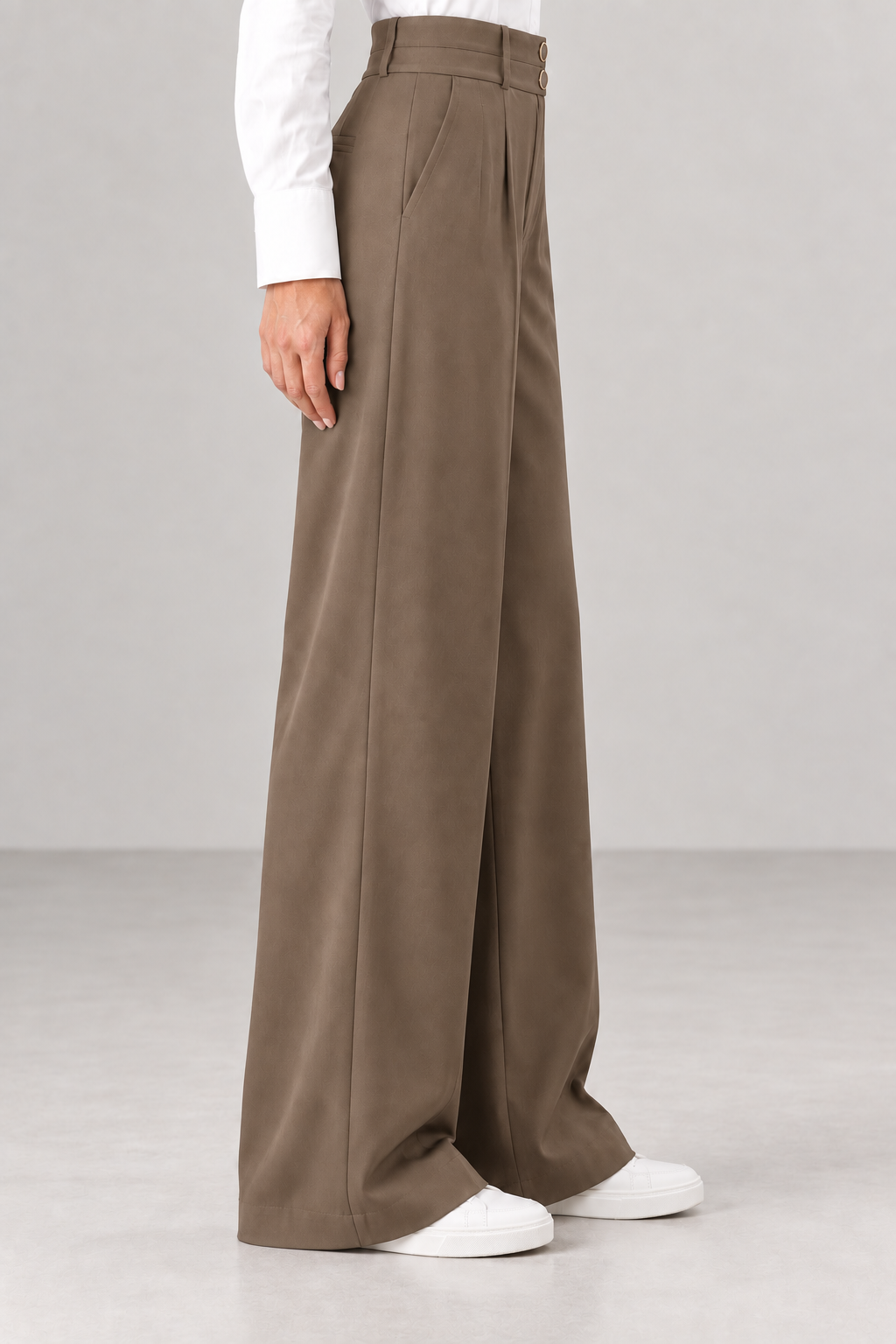 Pantalone doppio bustino |Colore:Marrone