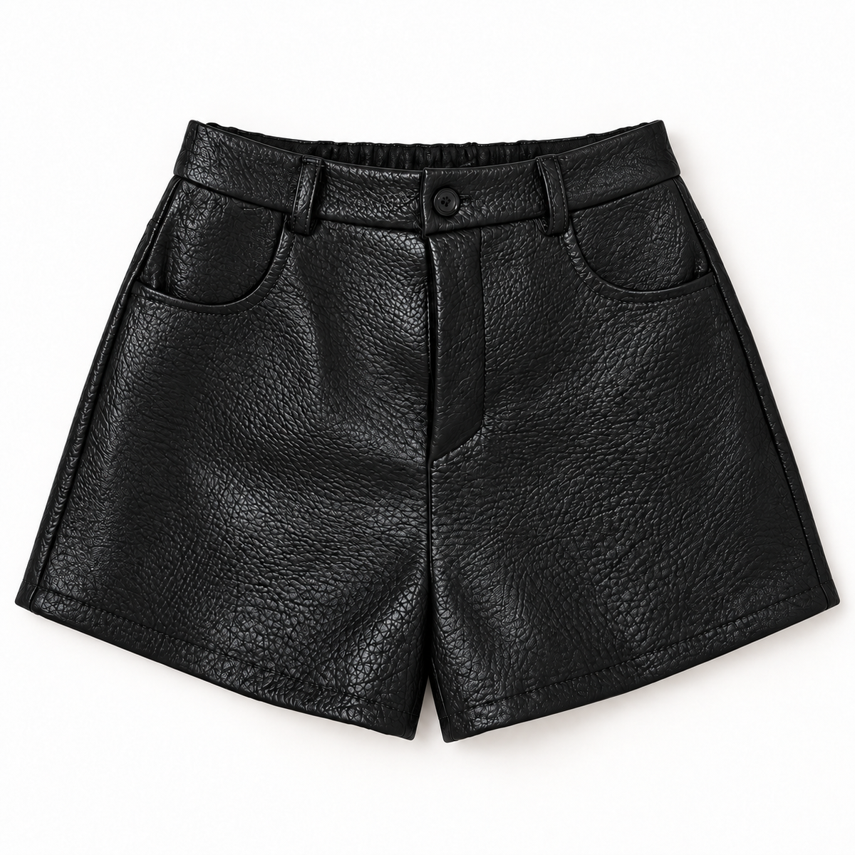 Shorts gonna effetto pelle|Colore:Nero