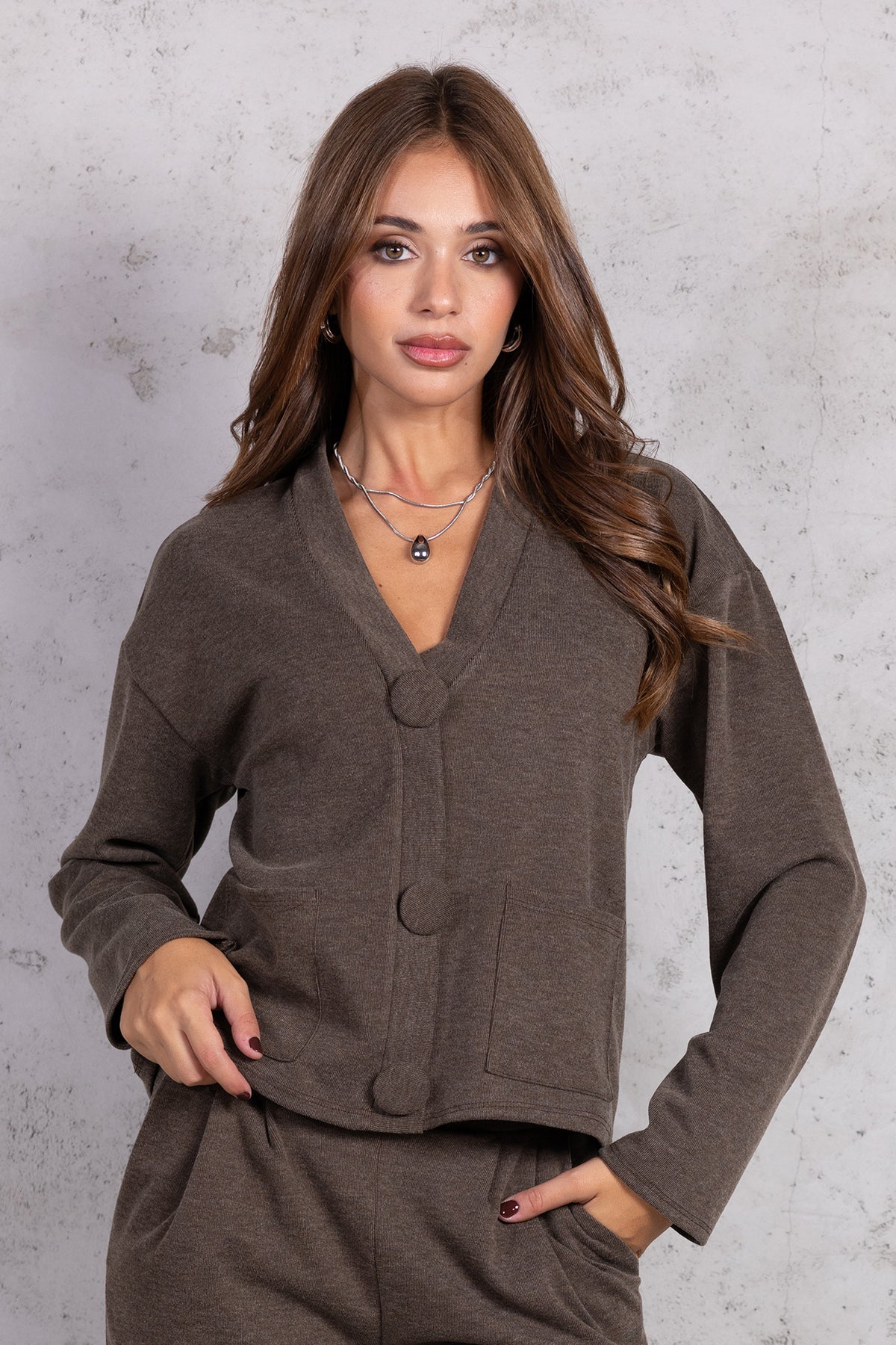 Cardigan Comfort|Colore:Marrone