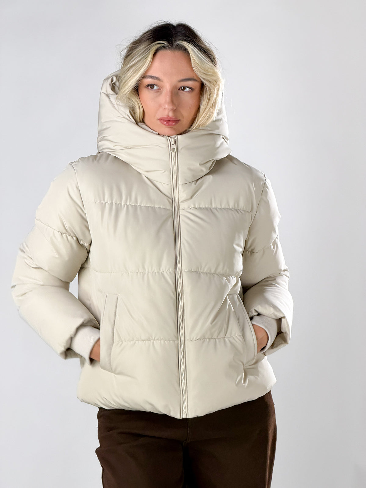 Giubbino maxi collo|Colore:Avorio
