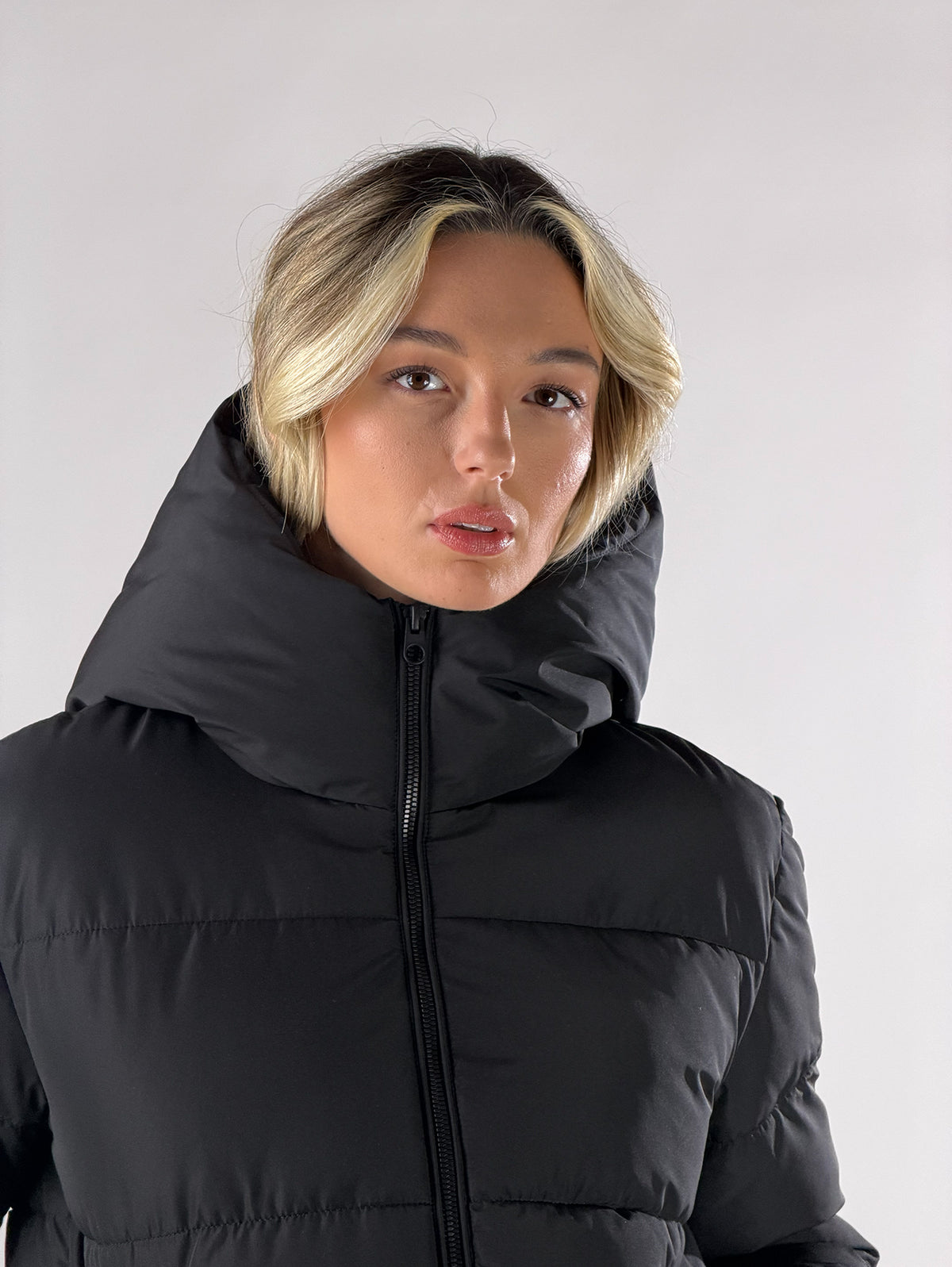 Giubbino maxi collo|Colore:Nero