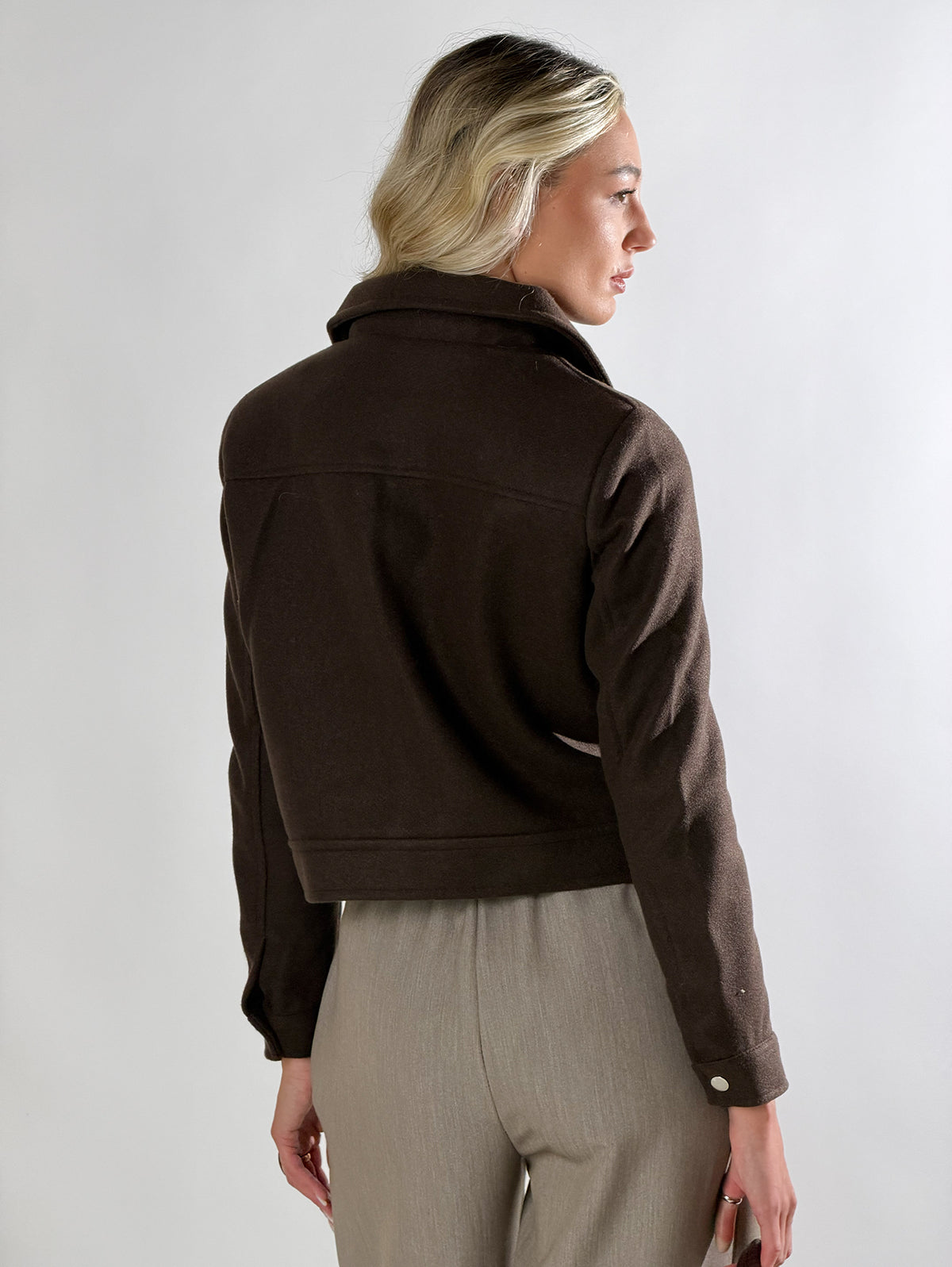 Giacca con tasconi|Colore:Cioccolato
