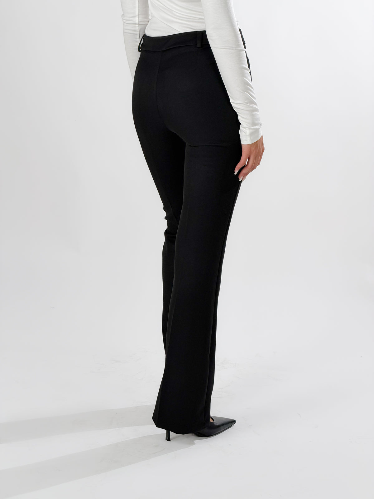 Pantalone Flare con passanti|Colore:Nero