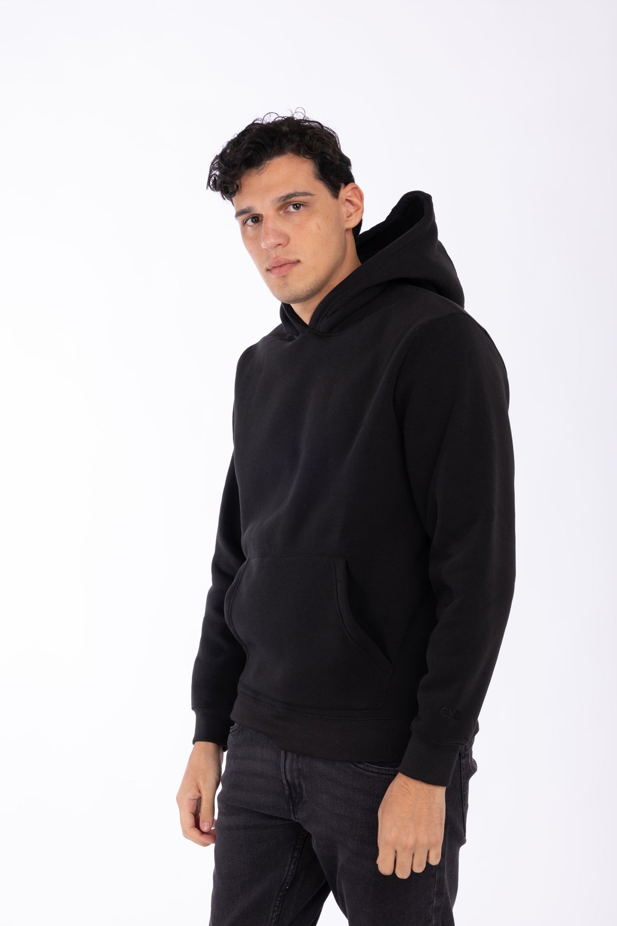 Felpa con cappuccio|Colore:Nero