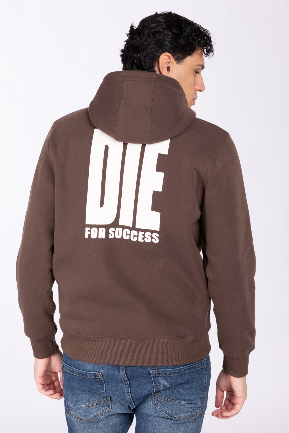 Felpa London con cappuccio e stampe|Colore:Chocolate brown