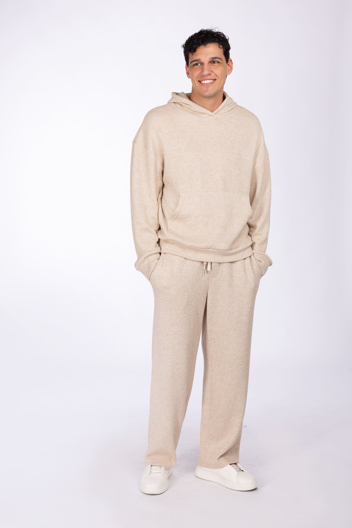 Pantalone in maglia con elastico|Colore:Fango