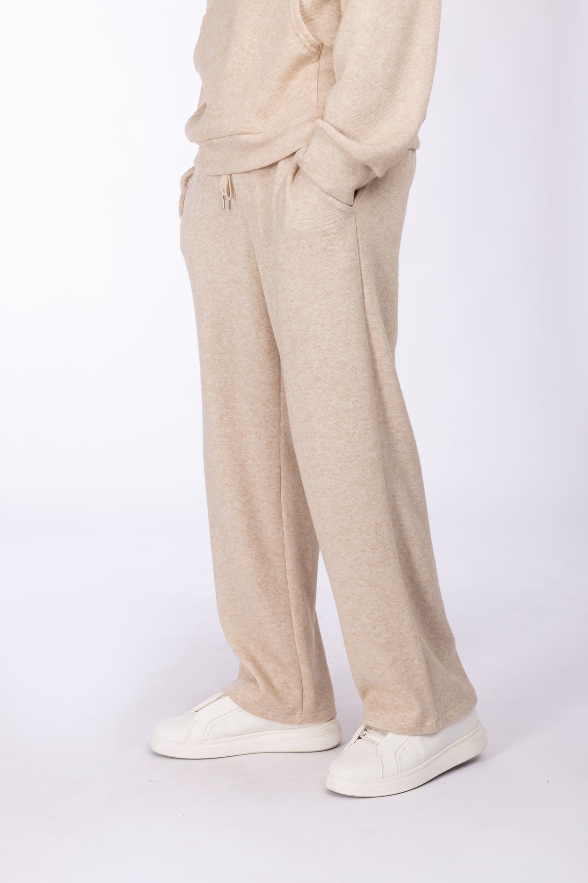 Pantalone in maglia con elastico|Colore:Fango