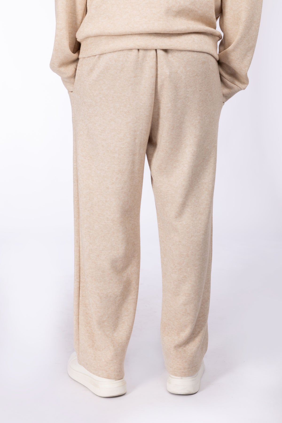 Pantalone in maglia con elastico|Colore:Fango