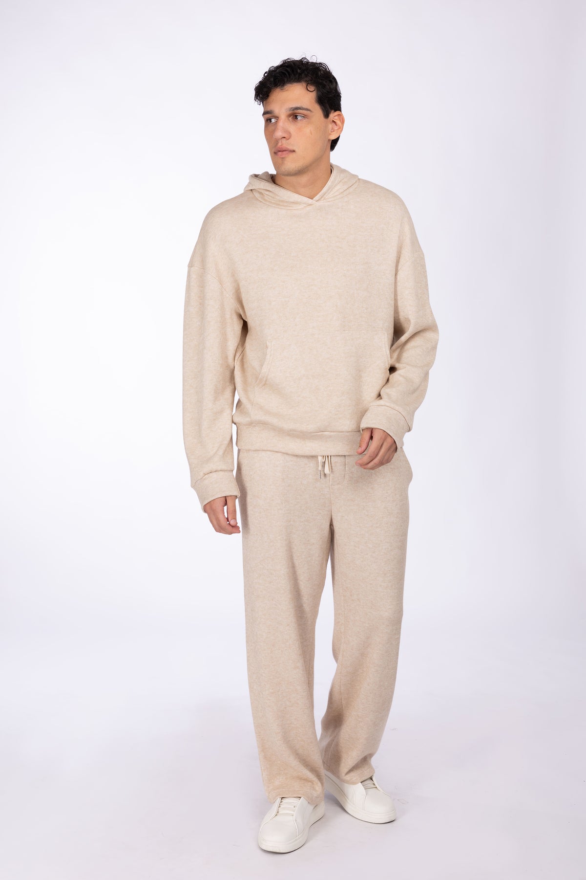 Pantalone in maglia con elastico|Colore:Fango