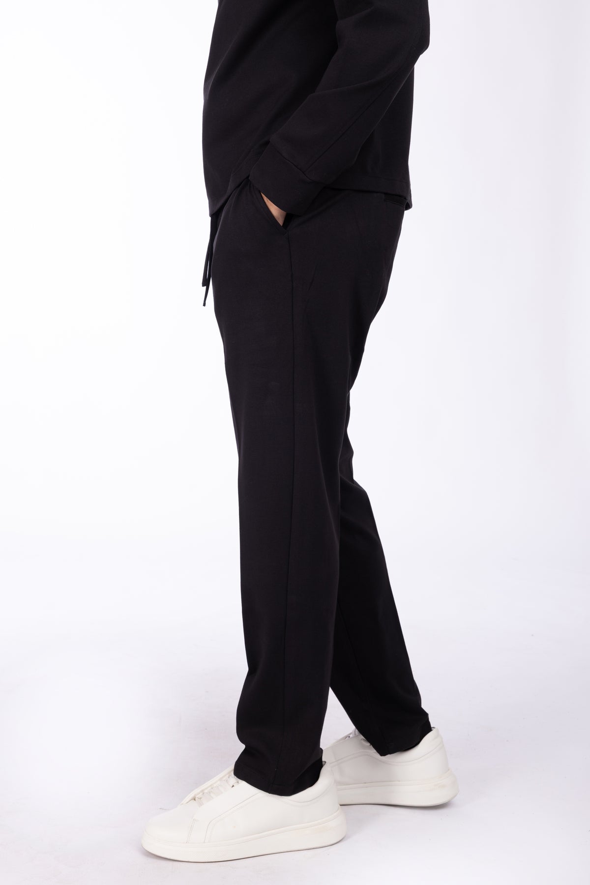 Pantalone girovita con elastico|Colore:Nero