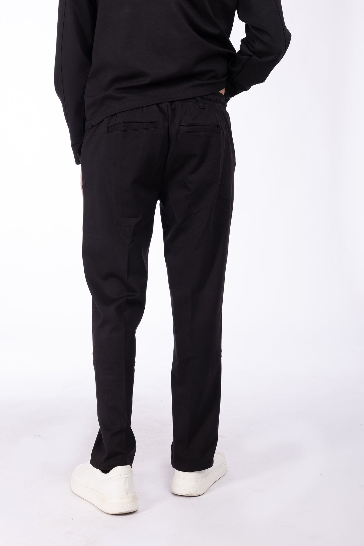 Pantalone girovita con elastico|Colore:Nero