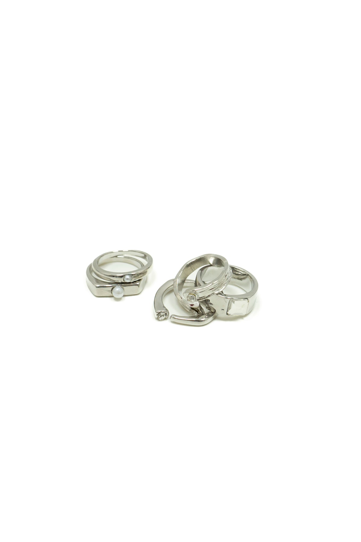 Set di sei anelli|Colore:Argento