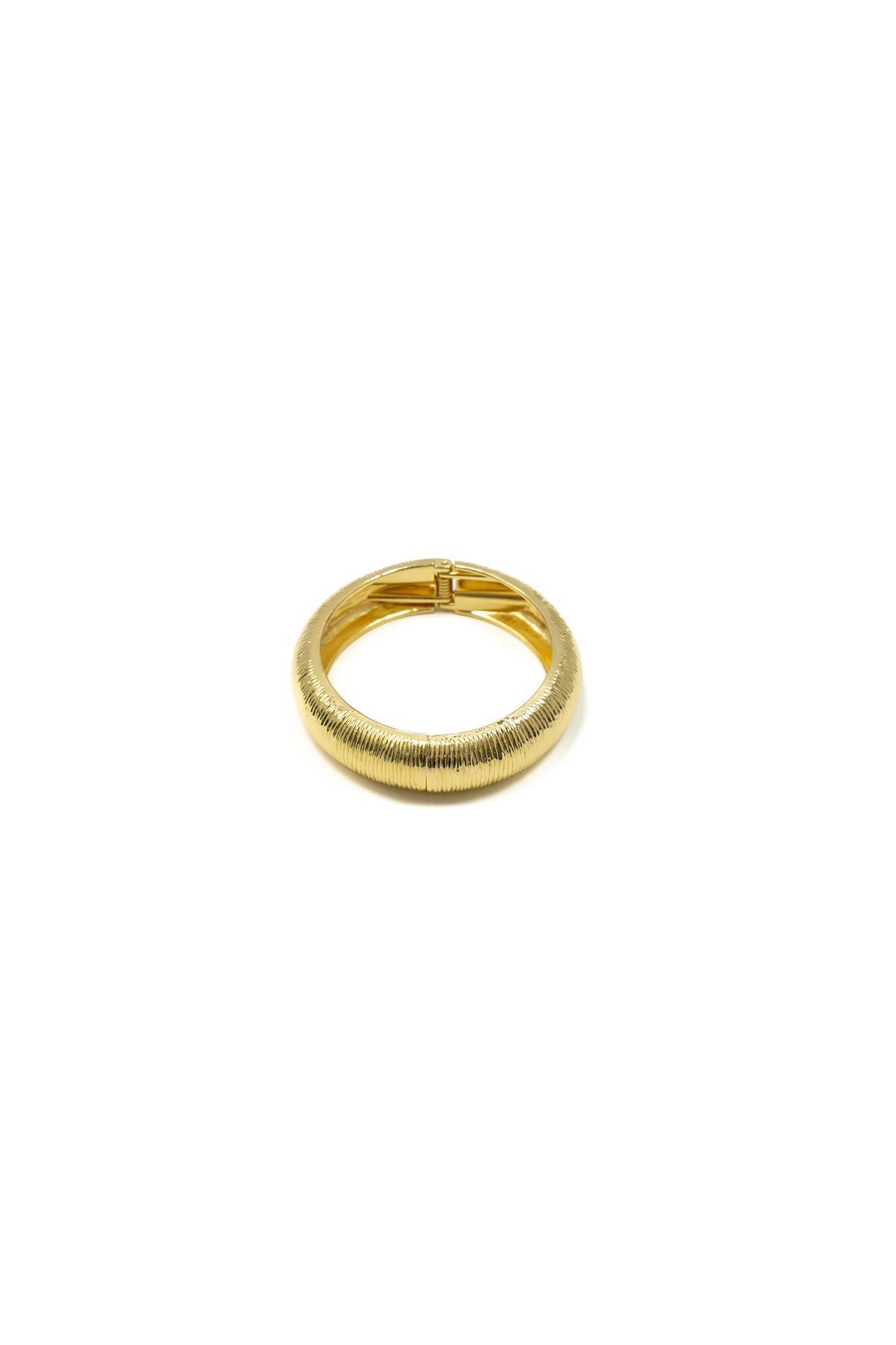 Bracciale rigido a fascia bombata placcato oro|Colore:Oro