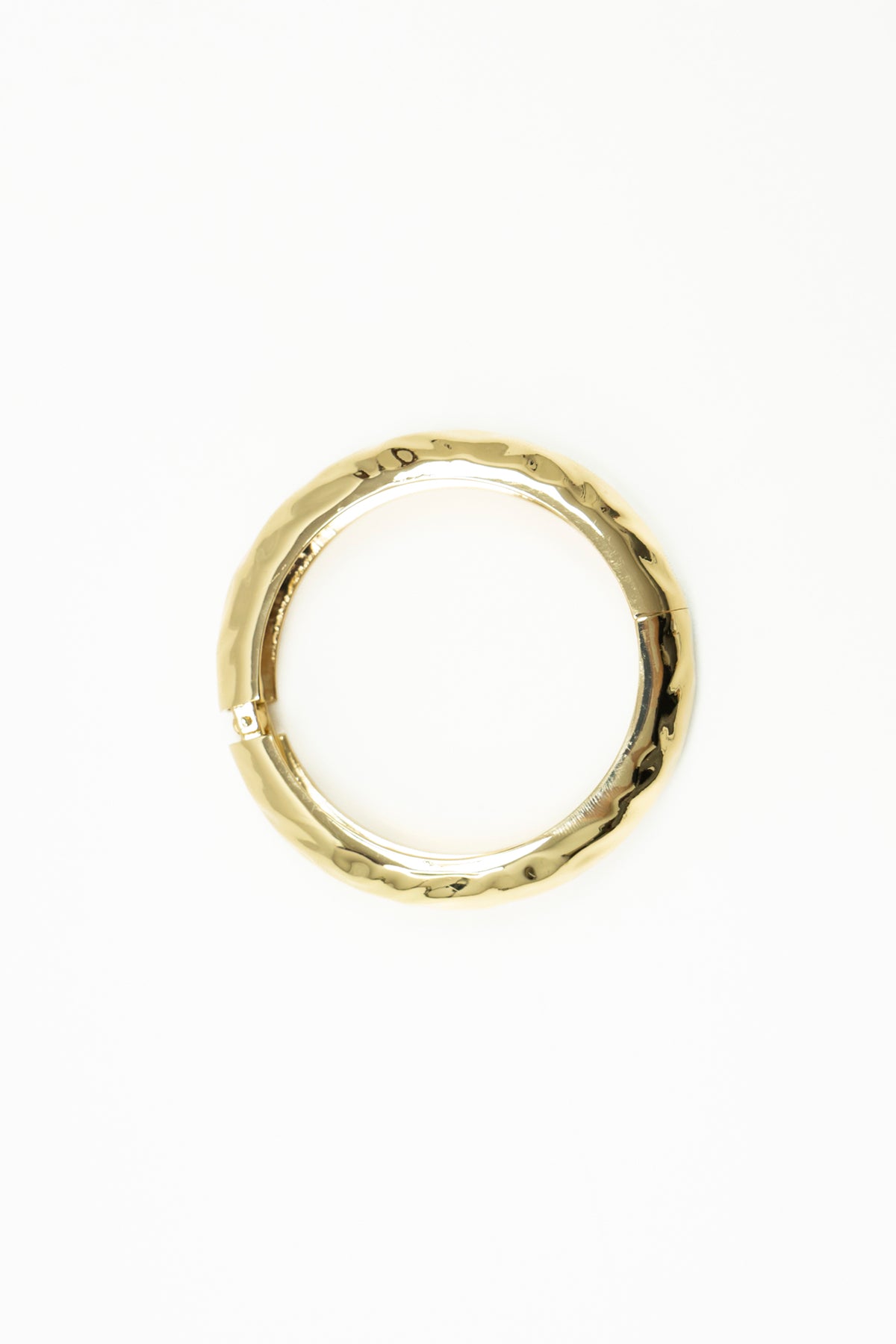 bracciale rigido bombato con finitura martellata|Colore:Oro