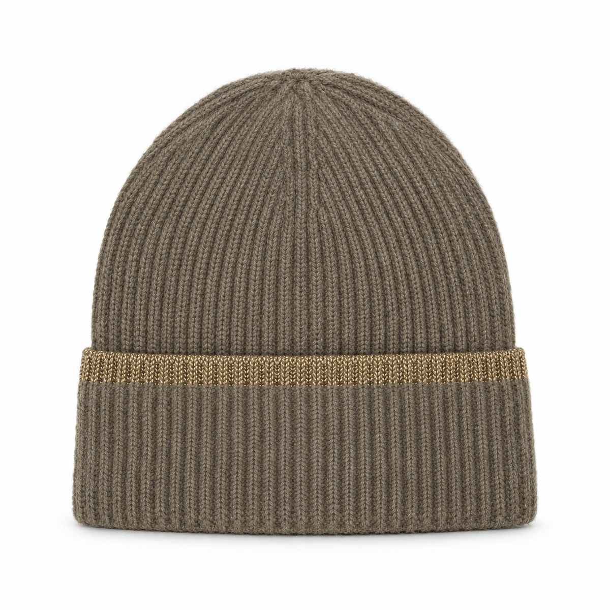 Berretto con risvolto e dettaglio lurex|Colore:Beige