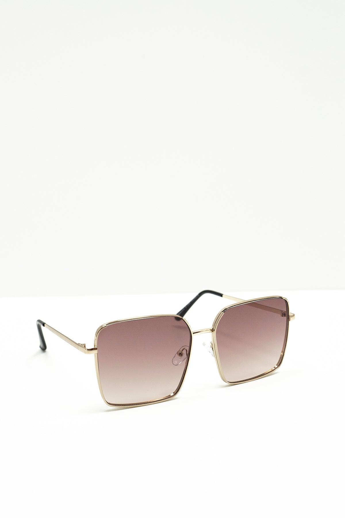 Occhiali forma quadrata con lenti sfurmate|Colore:Oro/rosa