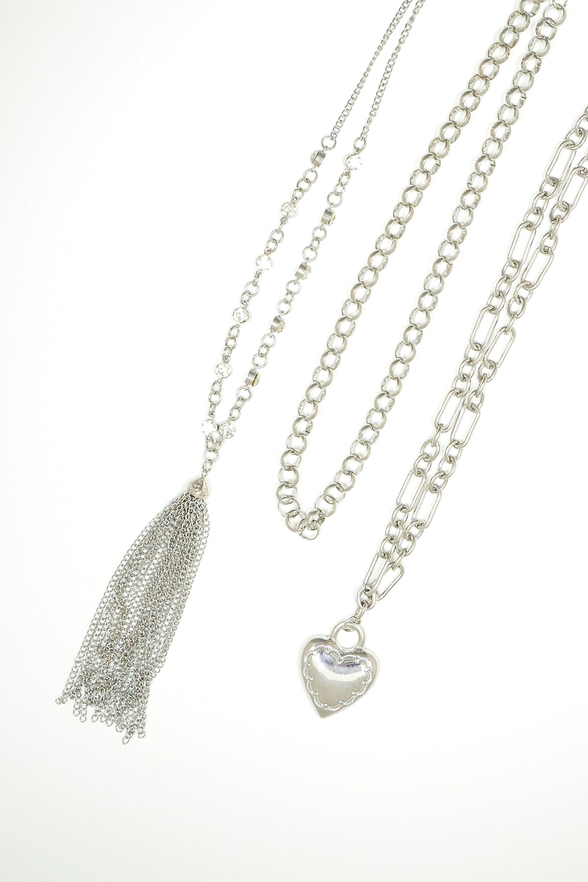 Collana multifilo|Colore:Argento