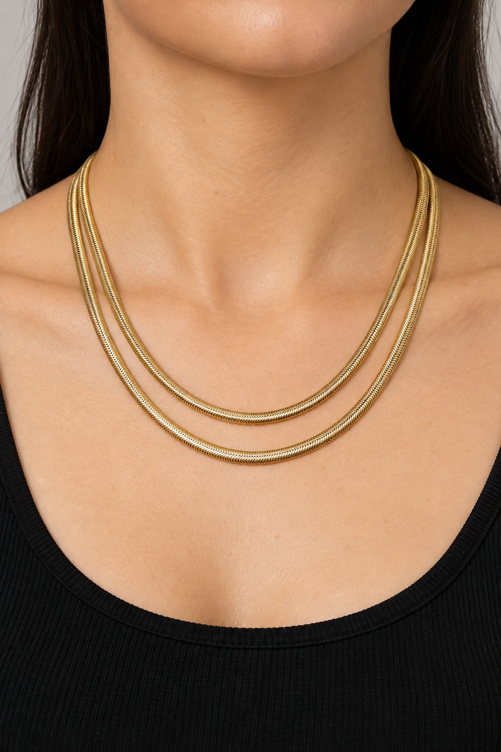 Collana Snake doppio filo|Colore:Oro