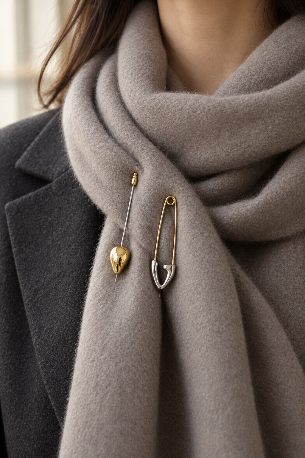 Set di spille metalliche|Colore:Oro/argento