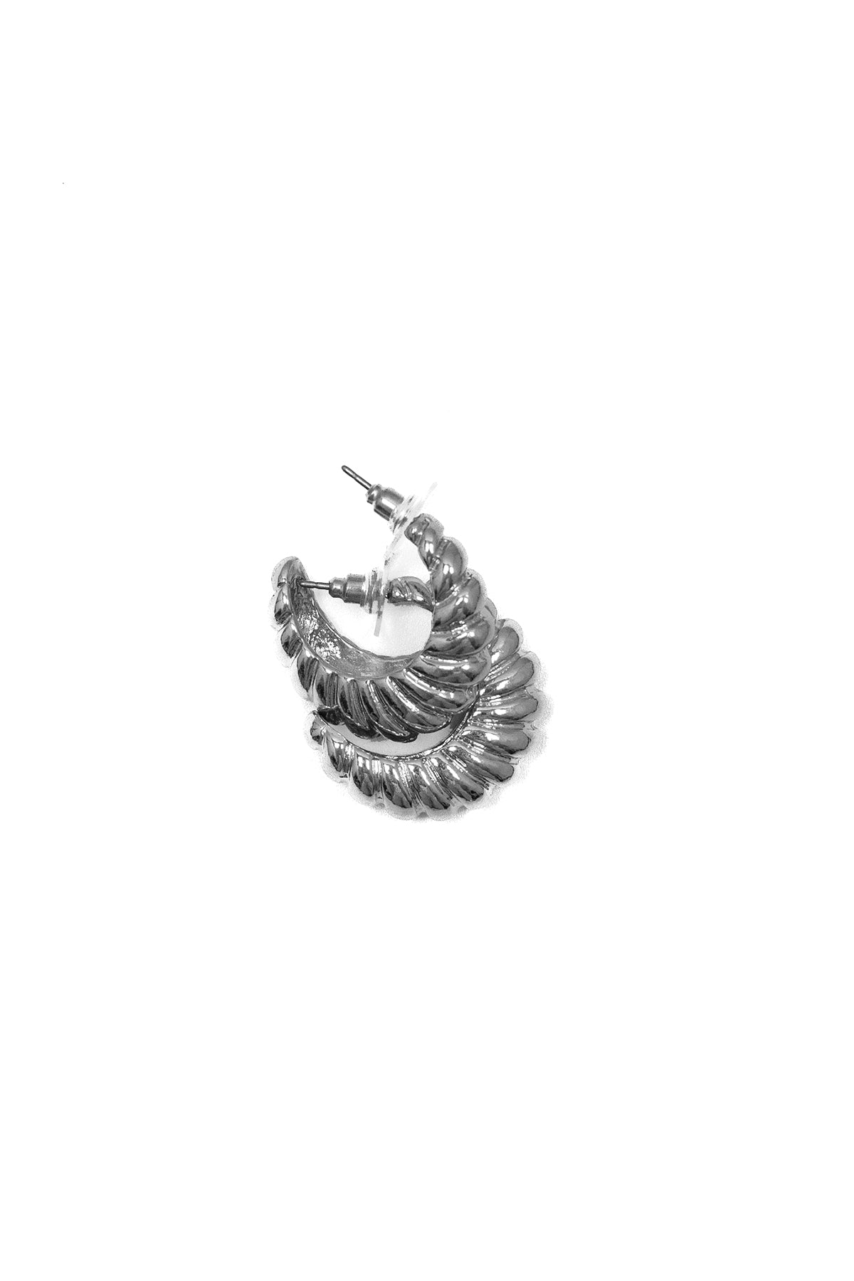Set orecchini mezza luna|Colore:Argento