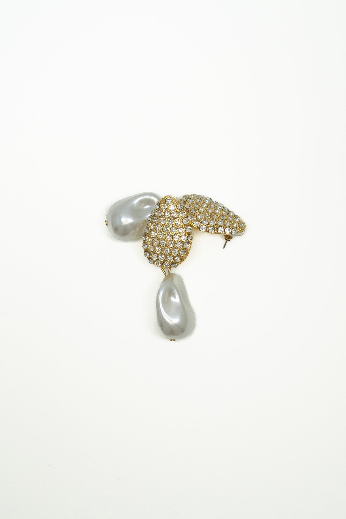 Orecchino pendente con pietra effetto perla|Colore:Oro