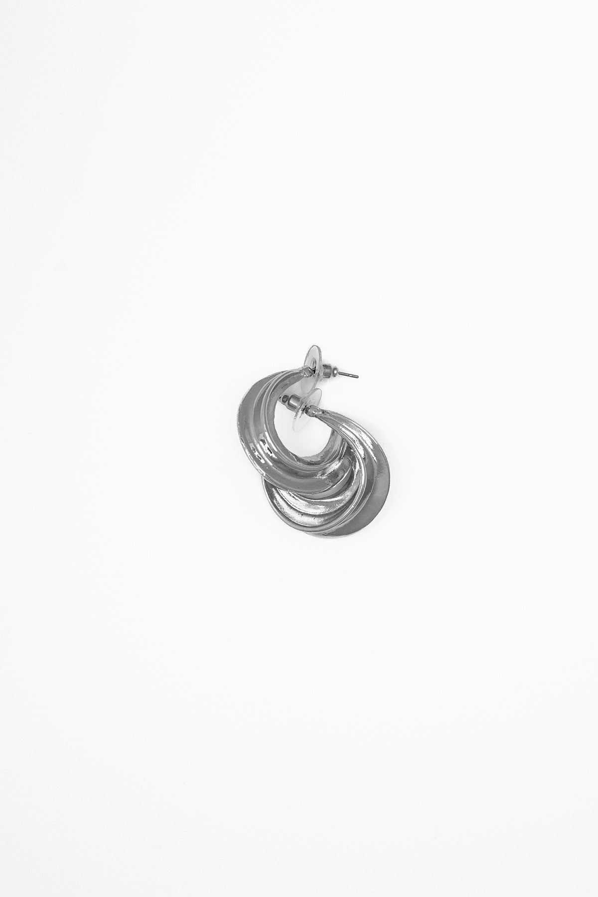 tris orecchini forme geometriche|Colore:Argento