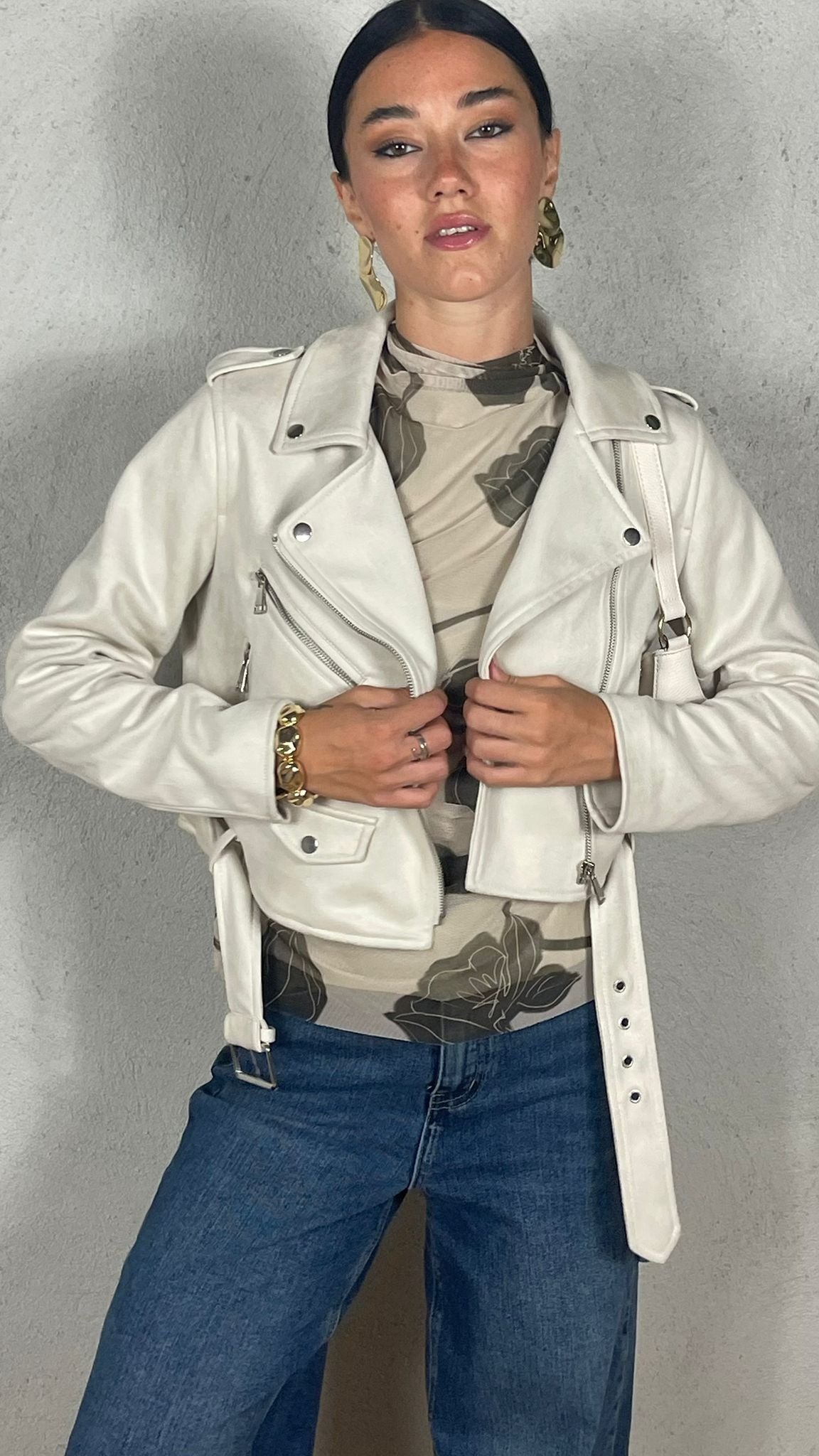 Chiodo effetto camoscio