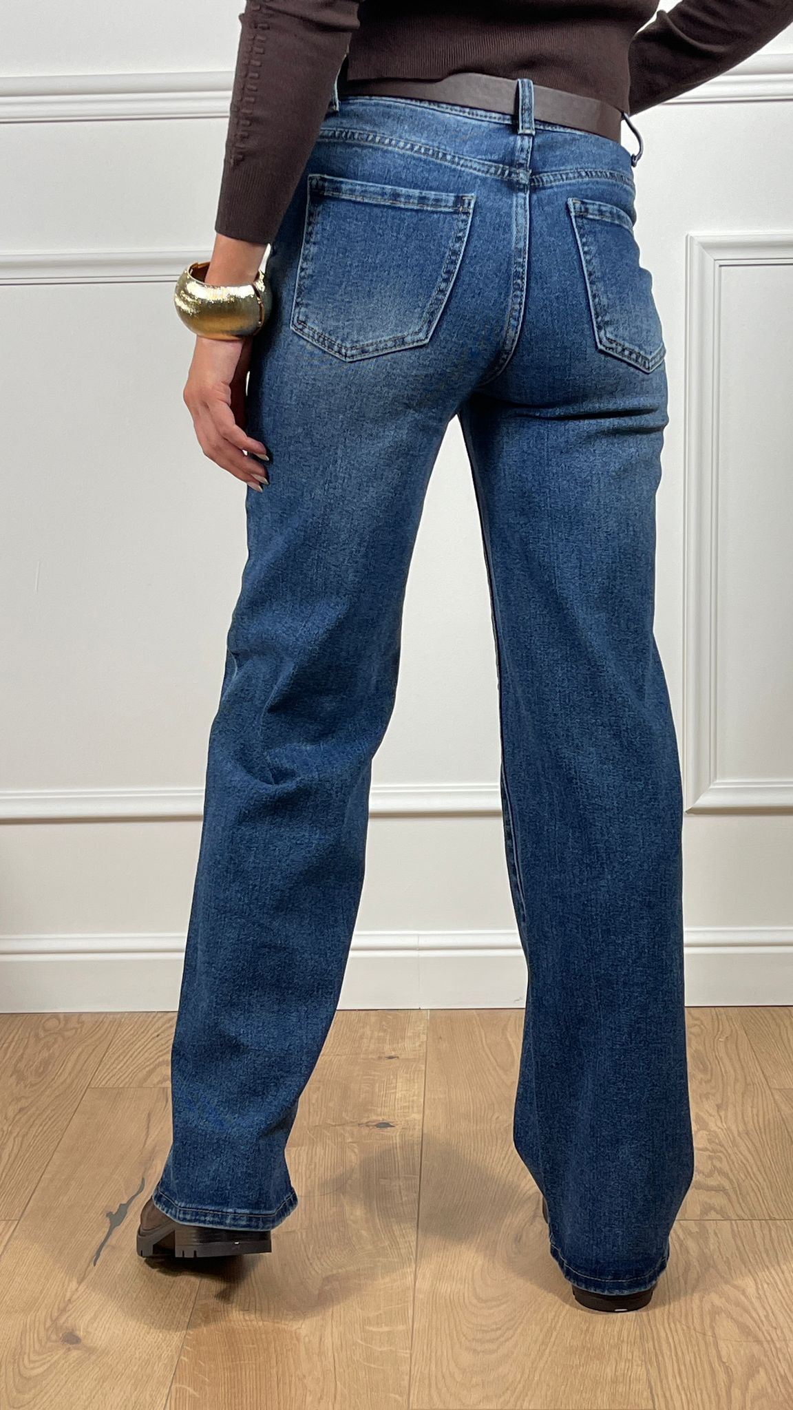 Jeans Wide leg con cintura