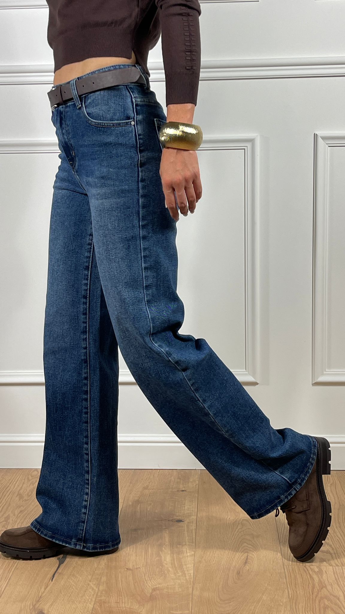 Jeans Wide leg con cintura