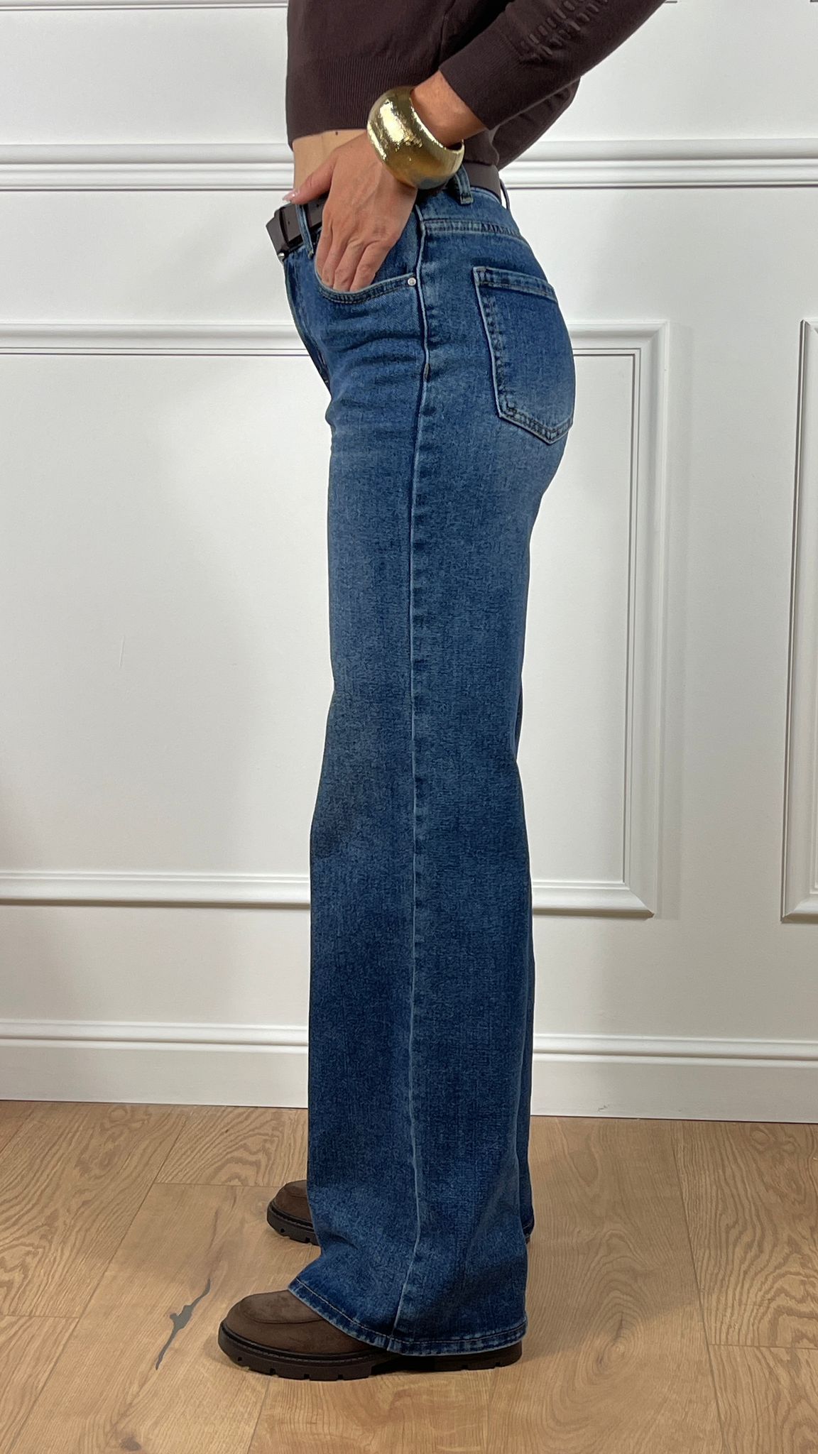 Jeans Wide leg con cintura