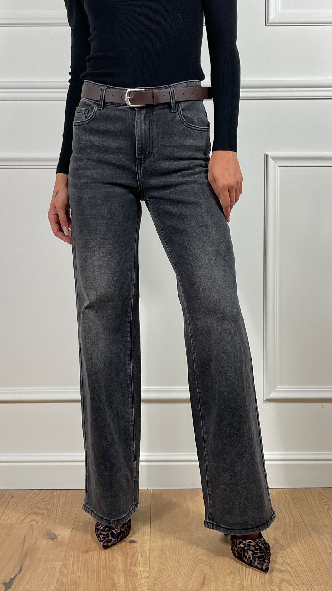 Jeans Wide leg con cintura