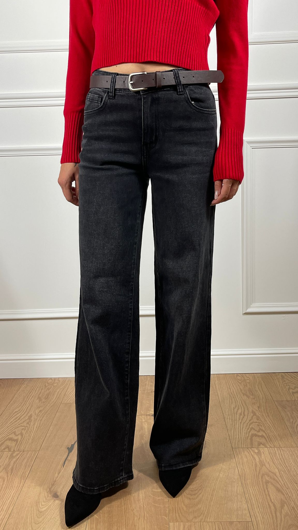 Jeans Wide leg con cintura