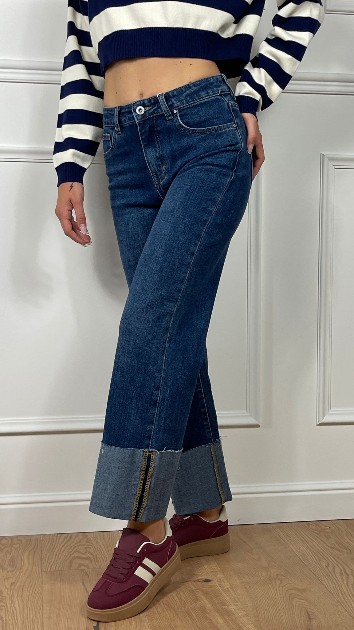 Jeans maxi piegone