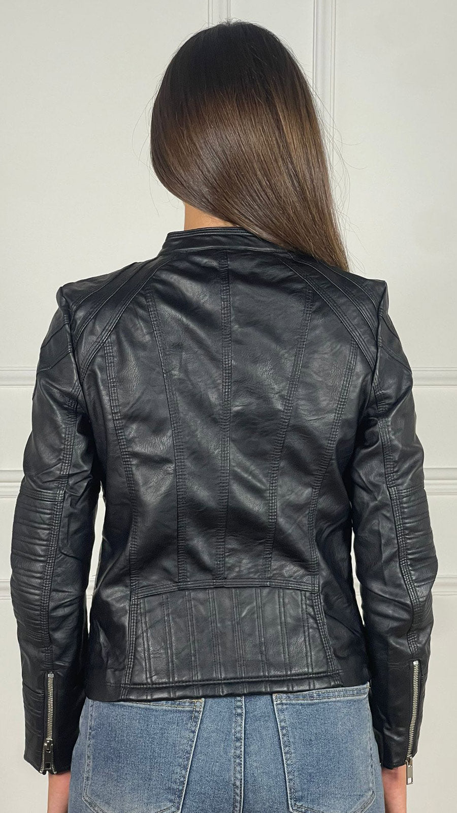 Jacket Biker effetto pelle
