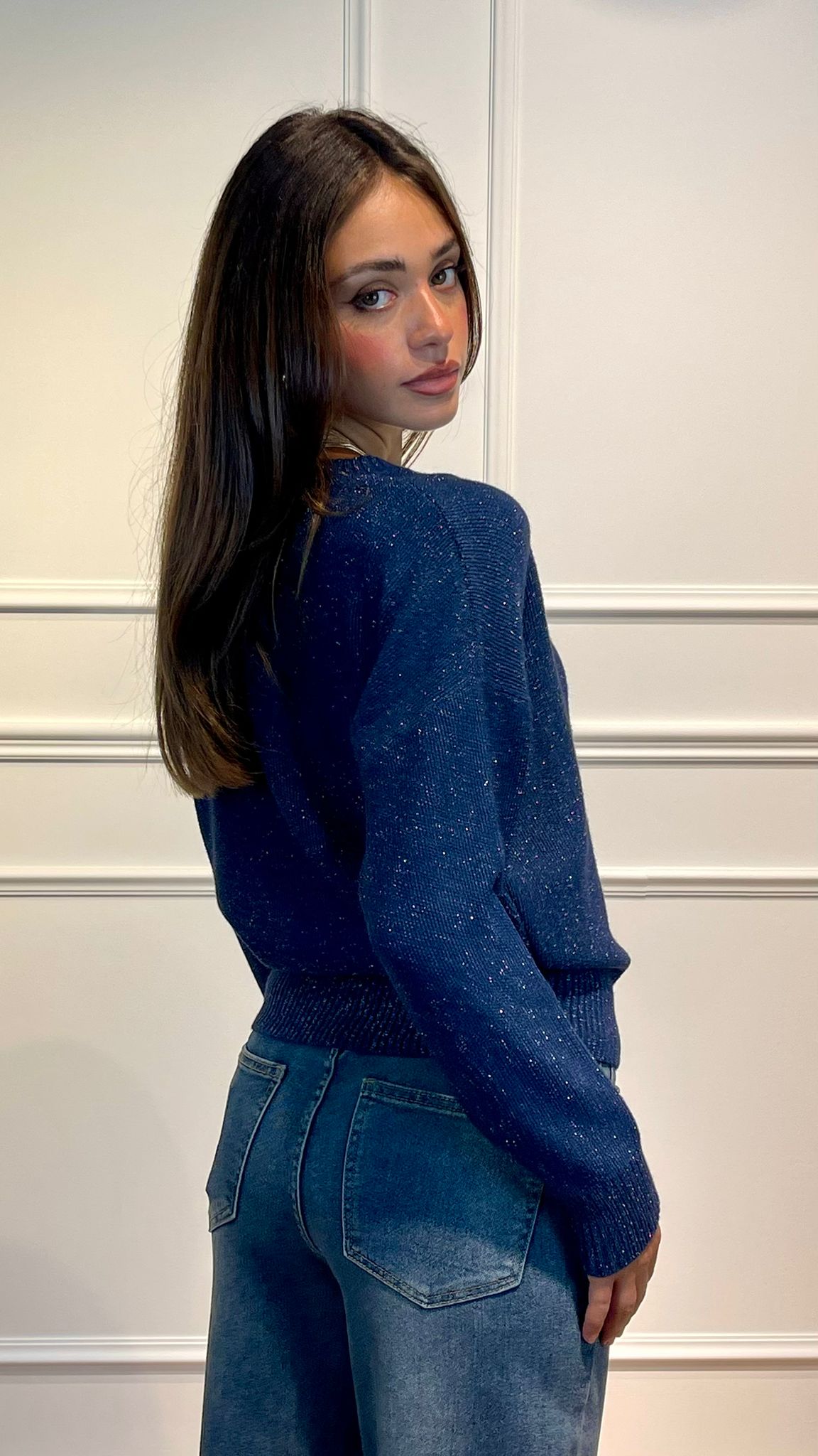 Maglia  Lurex scollo ovale