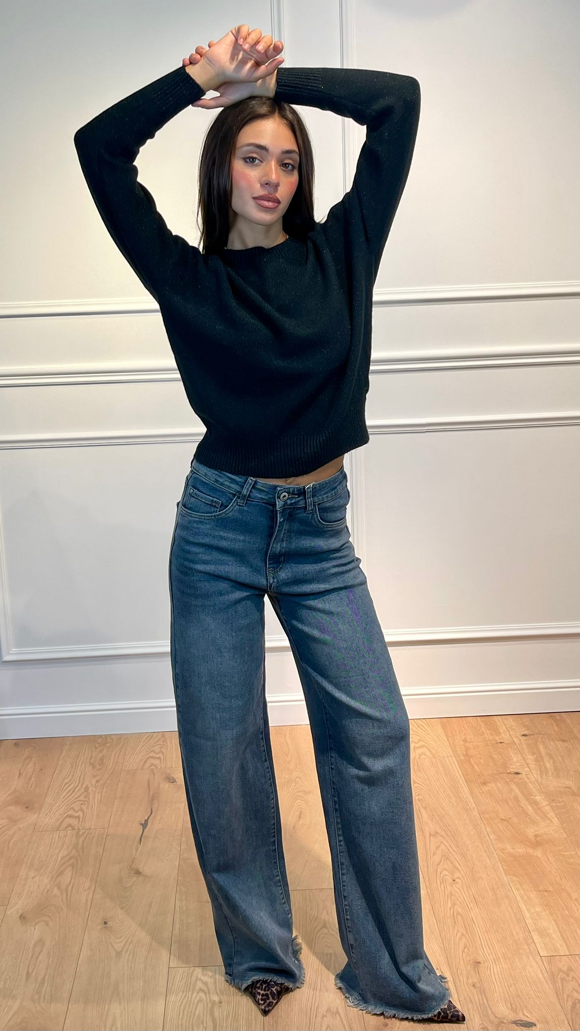 Maglia  Lurex scollo ovale