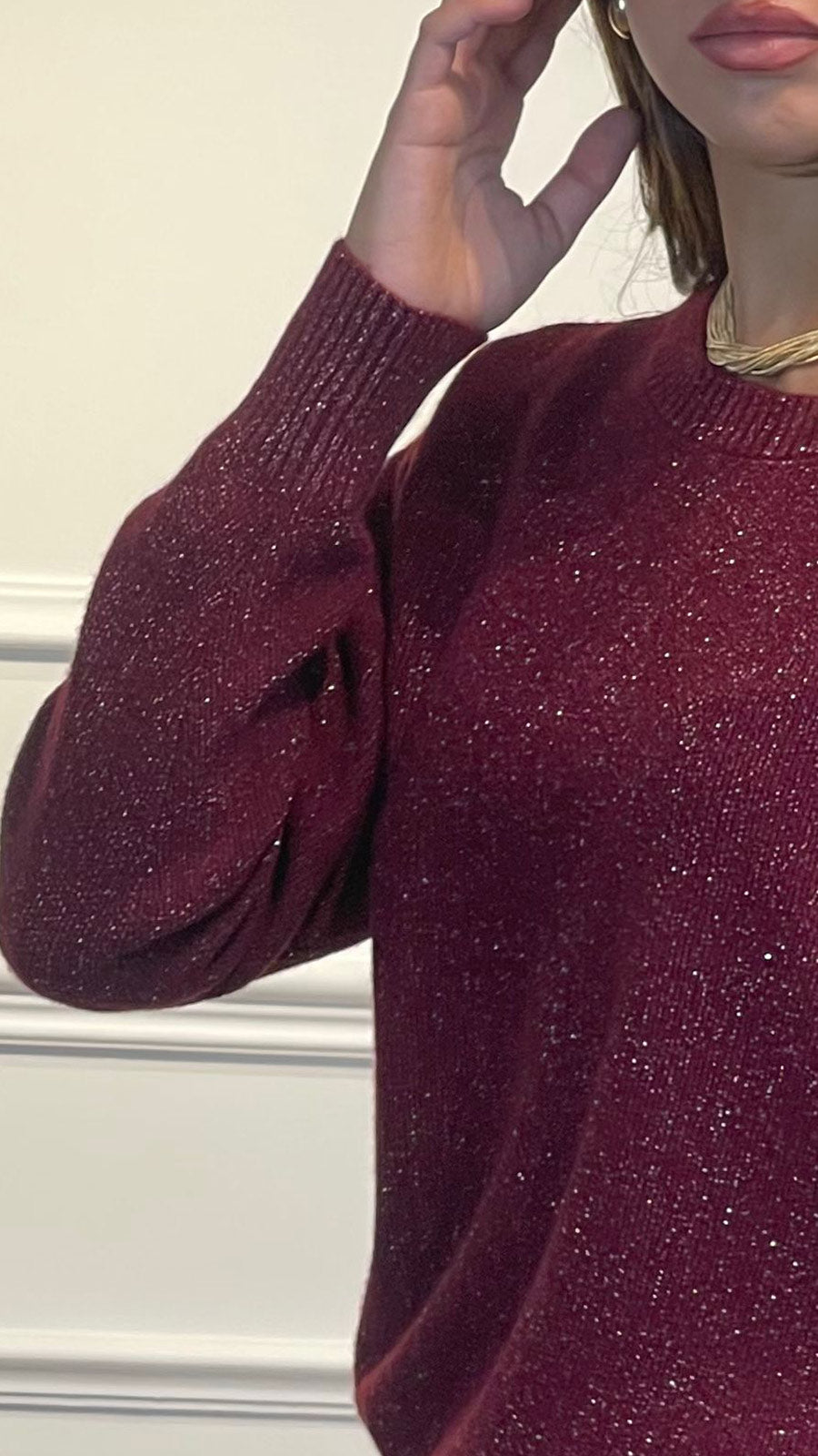 Maglia  Lurex scollo ovale