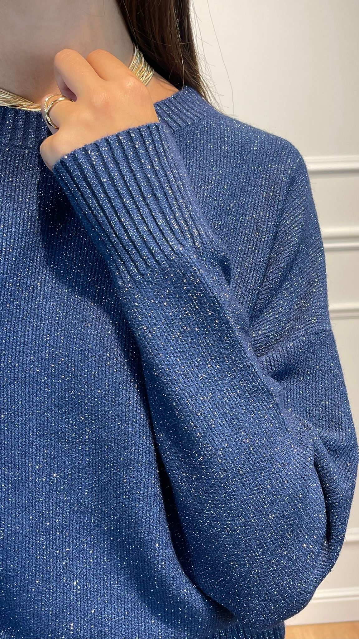 Maglia  Lurex scollo ovale