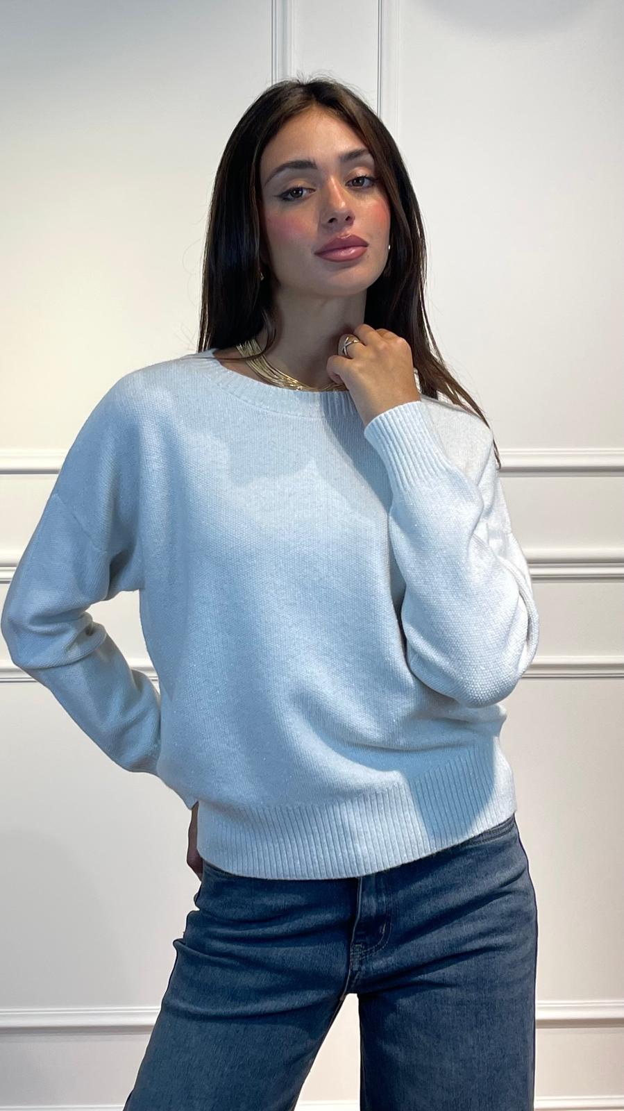 Maglia  Lurex scollo ovale