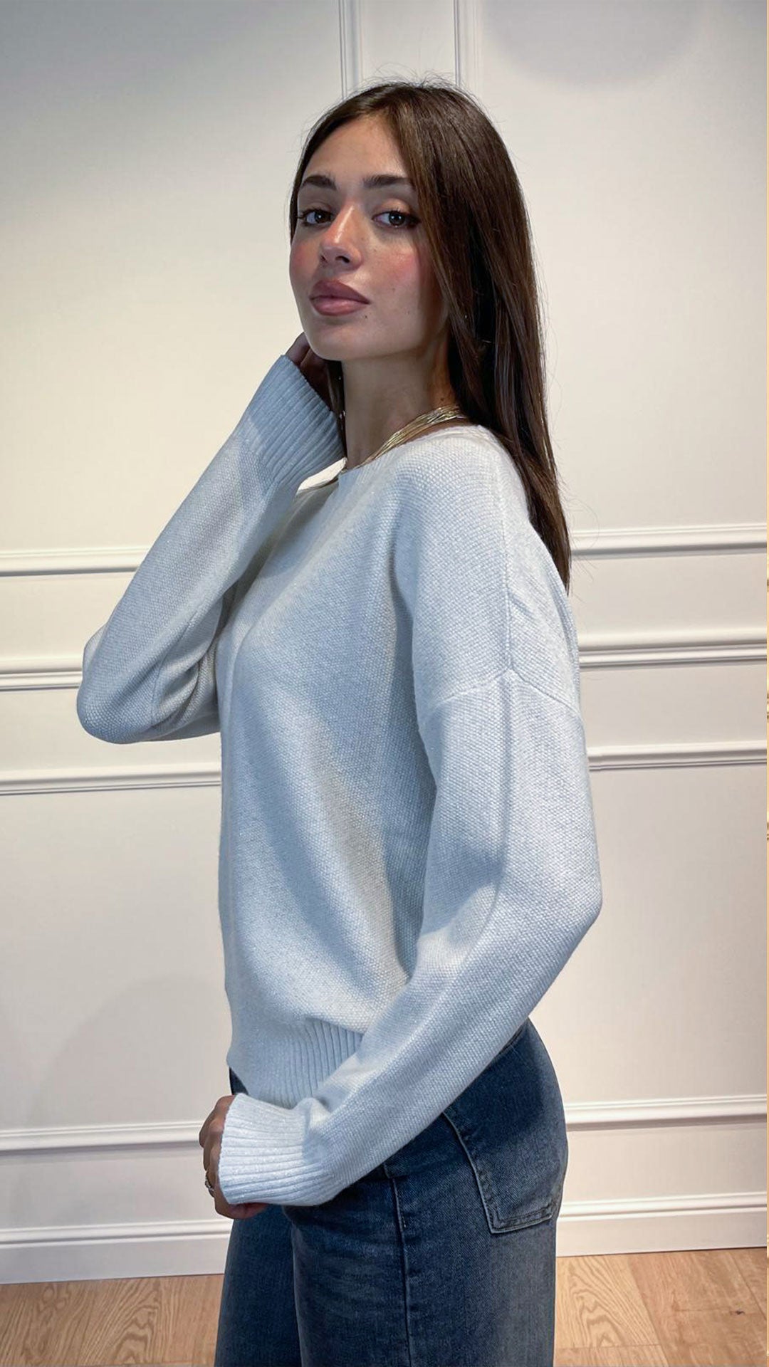 Maglia  Lurex scollo ovale