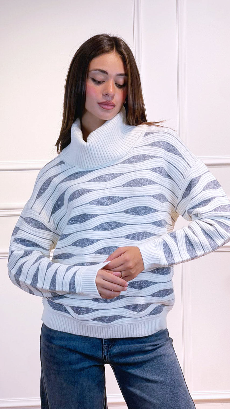 Pullover Waves Lurex