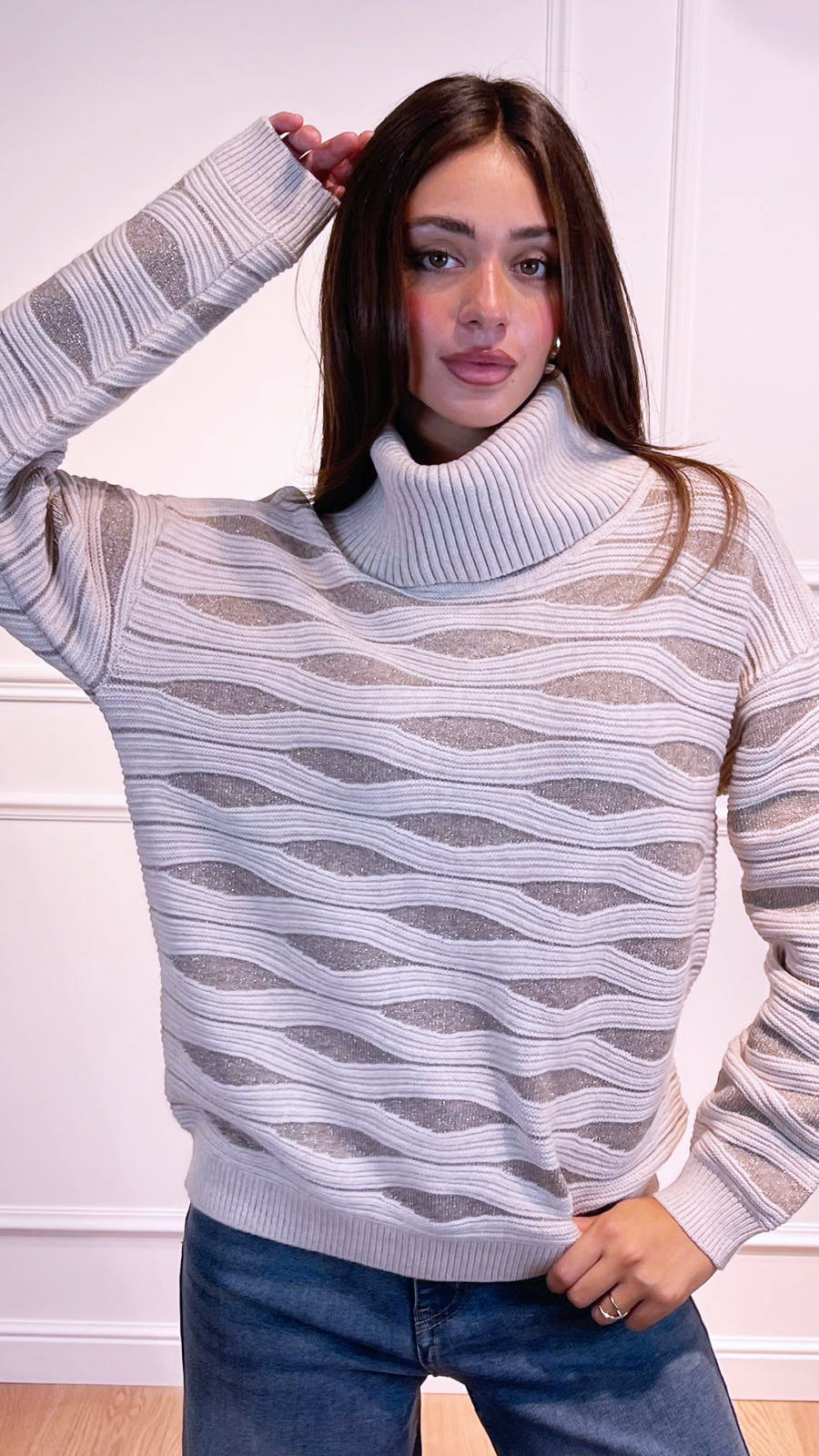 Pullover Waves Lurex