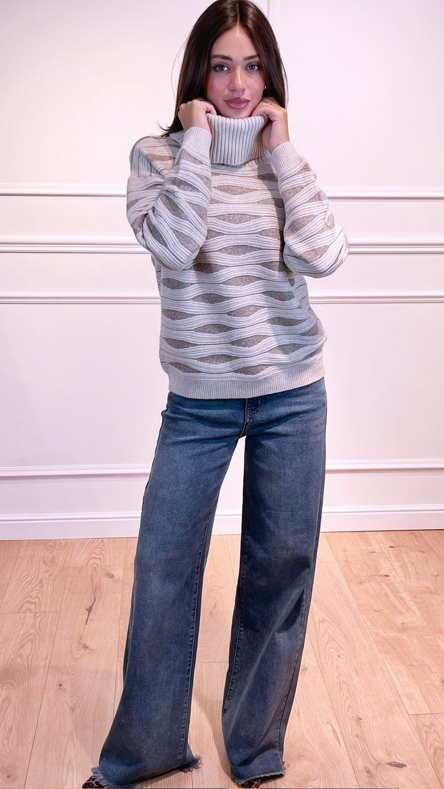 Pullover Waves Lurex