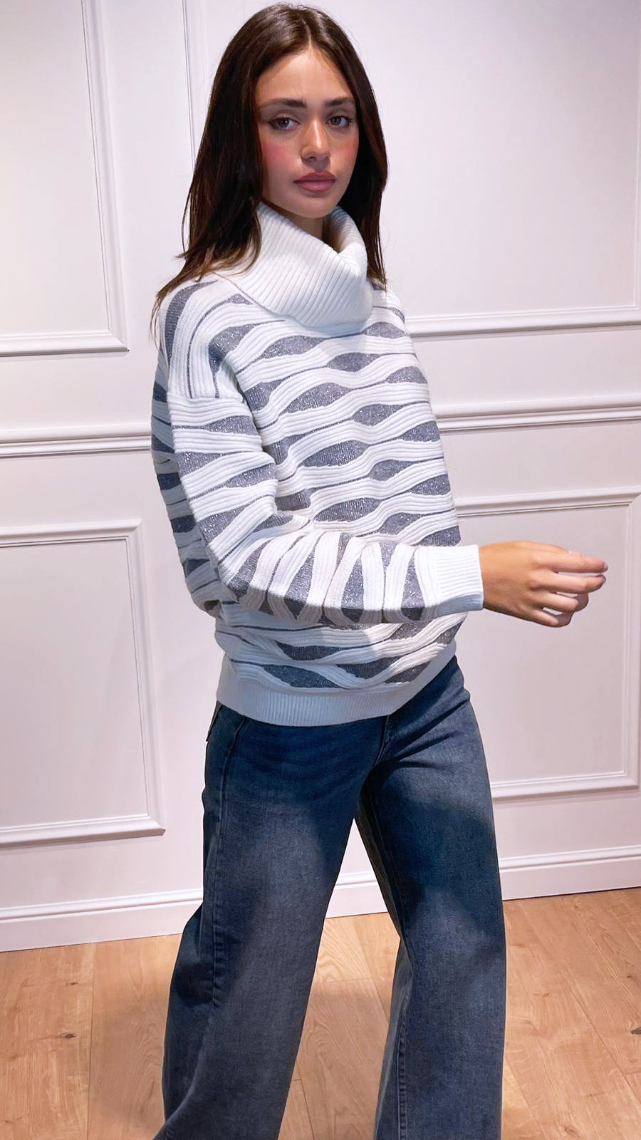 Pullover Waves Lurex