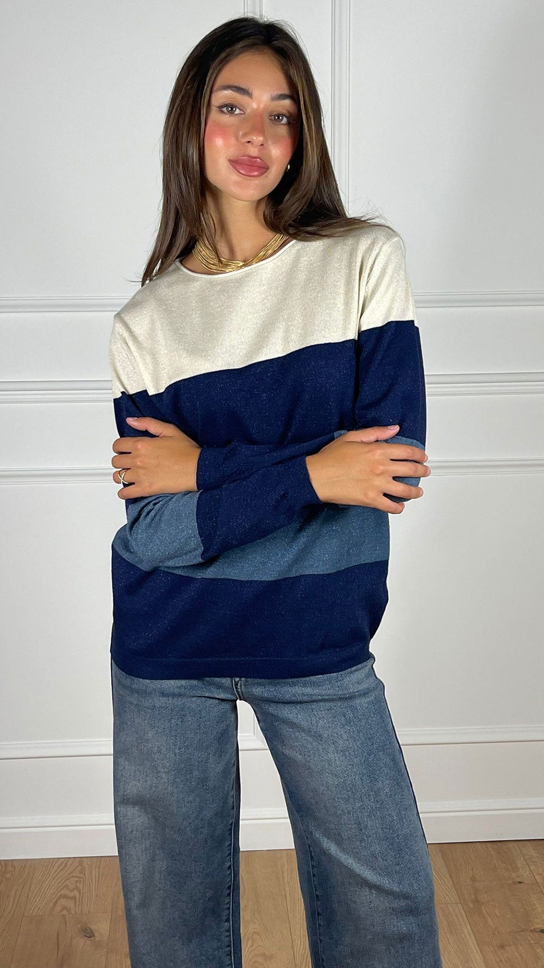 Pullover Striped lurex
