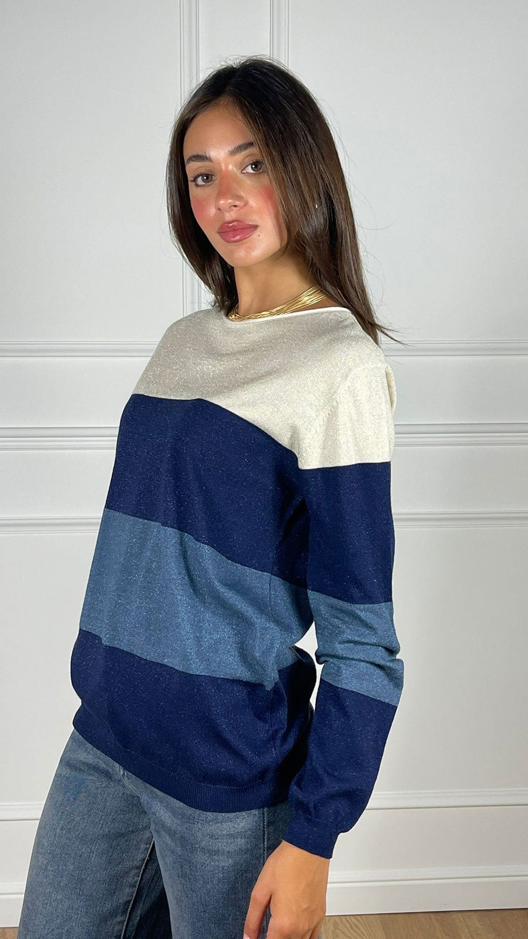 Pullover Striped lurex