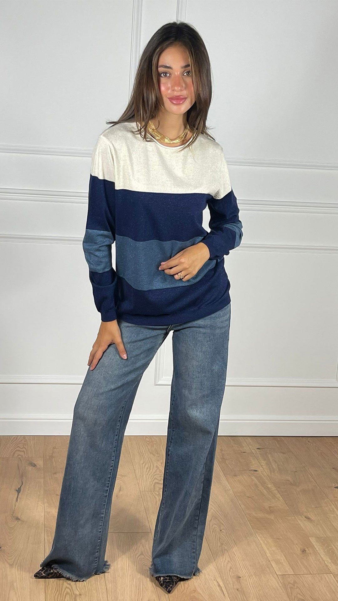 Pullover Striped lurex