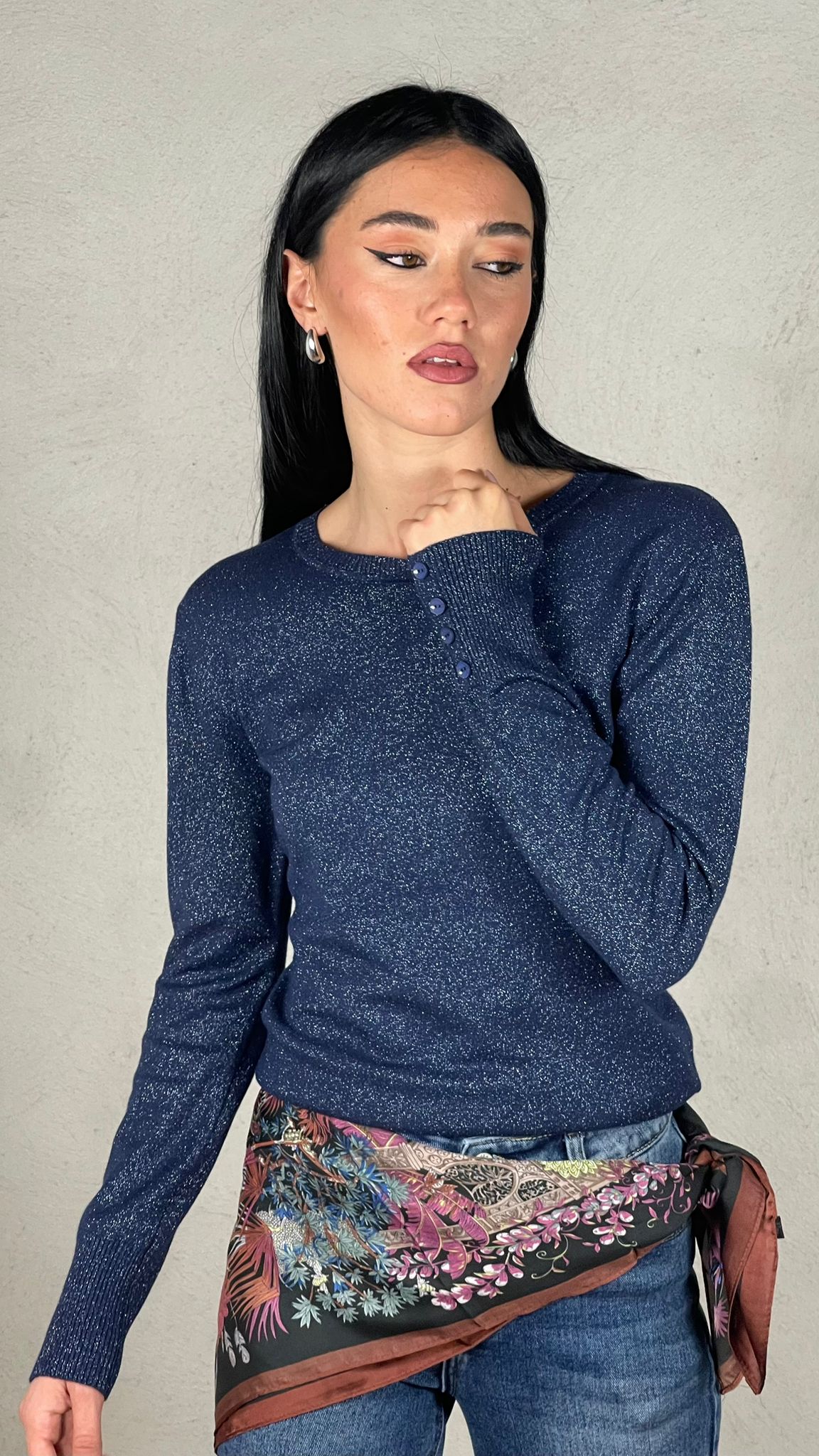 Maglia Laminata girocollo