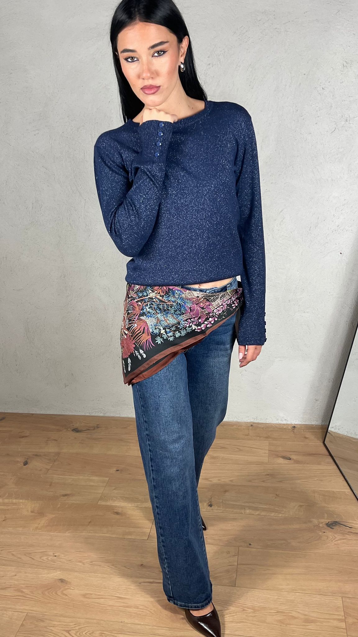 Maglia Laminata girocollo